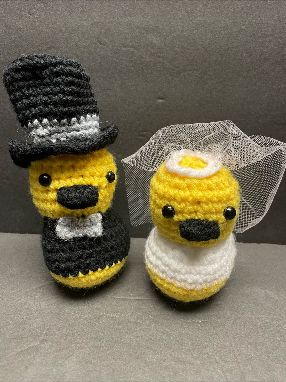 Bride and Groom Duck Set crocheted
